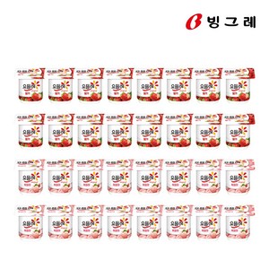 빙그레 요플레 딸기+복숭아 85g 32개입, 32개