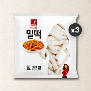 미쓰리 떡볶이떡 밀떡, 3개, 500g