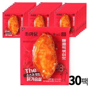 조아닭 THE 소스가 맛있는 닭가슴살 매콤떡볶이맛 100g 30팩, 30개