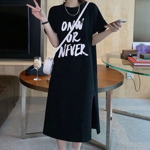 여성 데일리 여름 반팔 박스 롱 긴 원피스 블랙 O1EA