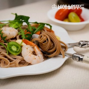 밀가루없는 납작보리면500g(3~4인분)+국수분말스프 /칼국수 짜장면 파스타 볶음면등, 1개, 500g