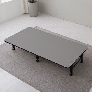 이반가구 4인~8인 접이식 대형 4단쌍다리테이블 높이조절 좌식 집들이상 손님상 밥상 교자상 다용도 박세리 식탁 미우새 김준호, 1600x800, 그레이(블랙테두리), 쌍다리4단블랙