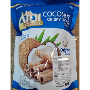 오리지널 코코넛 크리스피롤 coconut cispy olls 80g WORLDFOOD, 1개