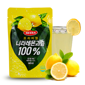 프리미엄 니라 레몬과즙 100% 무첨가 착즙 레몬원액, 140ml, 1개