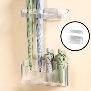 바이빈 무타공 우산꽂이 현관 인테리어 접착식 우산걸이, 1개, 투명