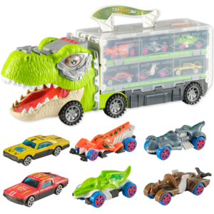 레디앤조이 공룡 트럭 미니자동차 장난감, 1세트, 혼합색상