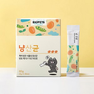 강아지 고양이 유산균 바이오펫츠 냥산균60g 30EA, 2g, 1개