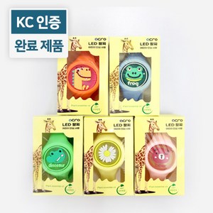 조선상인 LED 모기 퇴치 기 팔찌/ 5가지 캐릭터/ 한글박스/ KC인증/ 어린이집 답례품/한달내 생산제품 본품5Ea & 리필7Ea, 1개, 120g