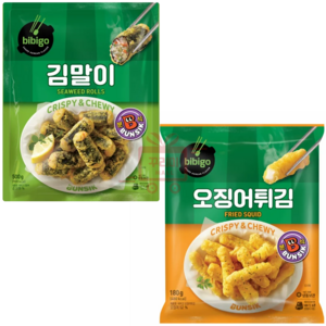 (꾸리미) 비비고 분식 튀김 2종(김말이 500g + 오징어튀김 180g)+CJ키친타올