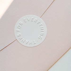 플로리 스티커 감사 원형 엠보 스티커 2.5cm thanks fo eveything, 216개