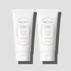 몽뜨허브 아토 크림 160ml 1+1 / 무향 유아 신생아 베이비 초등 주니어 성인 무자극 약산성 보습제, 2개