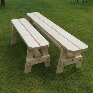 파인힐 야외 벤치 의자 야외용 공원 카페 정원 나무의자, 무도장, 3인용(1800mm)