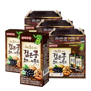 삼육식품 검은콩 호두와 아몬드 190ml, 48개