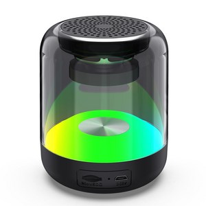 HTYVC LED 무드등 무선 블루투스 스피커 TWS 휴대용 블루투스 스피커, B-Standad-Black