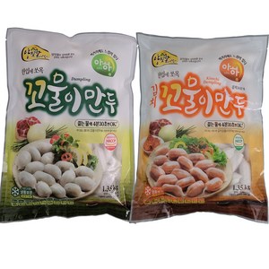 아하 고기꼬물이만두+김치꼬물이만두 만두, 1.35kg, 2개