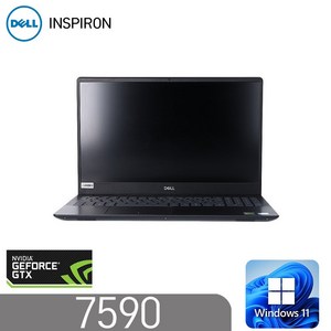 [DELL INSPIRON 15 7590]인텔 9세대 i5-9300H 16G SSD512G GTX1650 윈도우11 15.6인치, INSPIRON 7590, WIN11 Pro, 16GB, 512GB, BLACK
