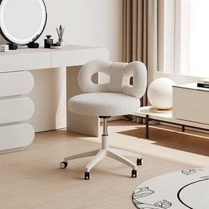 Lijing 의자 화장대의자 인테리어의자 높이조절 의자, 1개, 흰색