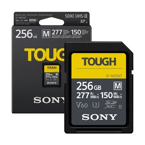 소니코리아정품 SDXC TOUGH UHS-II V60 SD카드 SF-M128T M256T M512T, 256GB, 1개