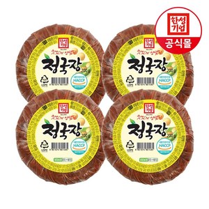 한성 맛있게 양념된 청국장 200g X 4개+(증정 어묵스프6g), 4개