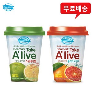 동원 덴마크 테이크 얼라이브250ml 스위티자몽12컵+블러드오렌지12컵 유산균음료, 1세트, 250ml