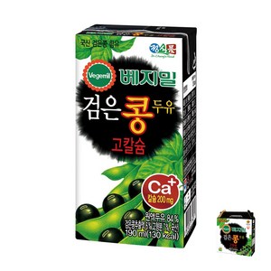 베지밀 검은콩 두유 고칼슘 190mlx32팩, 190ml, 32개