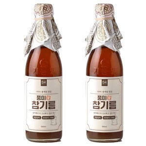 저온압착 풍미가 참기름 통참깨100% 350ml 2개