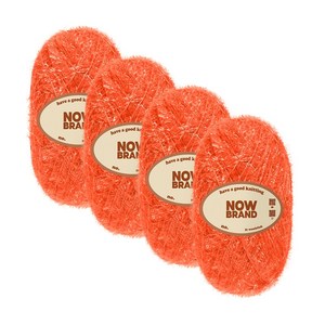 울클럽 뜨개실 나우브랜드 부드러운 수세미실 80g 4볼, 4개, 107오렌지