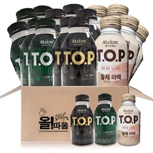 올따옴기획 티오피 스위트아메리카노+블랙+돌체라떼x6개씩, 275ml, 1세트