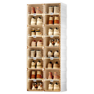 아로니안 수납장 정리함 조립 박스 슈즈 보관함 조립식 신발장 수납함 케이스 16칸, 혼합색상