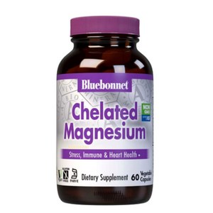 미국 블루보넷 킬레이트 마그네슘 Magnesium 글루텐 프리 비건 마그네숨 200mg 1통 (60정), 1개, 60개