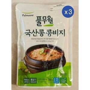 풀무원 국산콩 콩비지, 3개, 300g