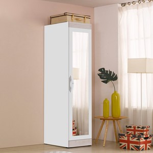 국내제작 직접배송 이느낌 거울틈새장 반쪽장 반장 틈새장 수납장, 거울틈새장_워시화이트