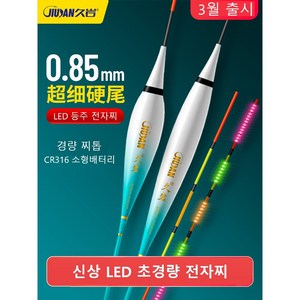 피씽헌터 LED 전자낚시찌 0.85mm CR316 소형배터리 시인성끝판왕 눈부심 방, 1개, BR03-2.7g