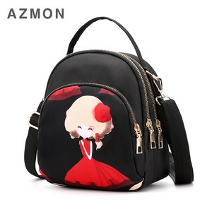 AZMON 미니 옥스퍼드 멀티 크로스백 블랙 6종 숄더백 18cm x 12cm x 11cm