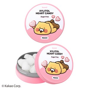 춘식이 자일리톨 사탕 복숭아 수오미 핀란드 무설탕 캔디, 40g, 2개