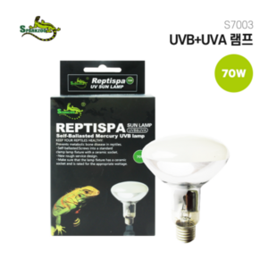 스파크주 UVB+UVA 올인원램프 거북이 UVB 스팟램프, 70W, 1개