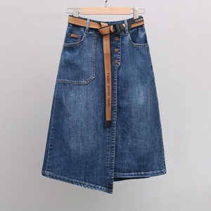 보그핏 롱기벨트청치마 / 통통 데일리 데님 스커트