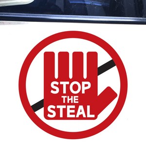 STOP THE STEAL 마크 차량용 스티커 스탑더스틸 STS캠페인 자동차 시트지, 1개, C타입 레드