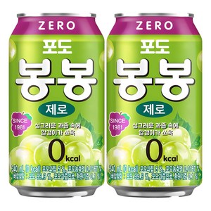 [본사직영] 봉봉 포도 제로 340CAN 4X6, 12개, 340ml