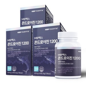 미국산 저분자 상어연골 콘드로이친 1200 MBP 식약처 HACCP 인증 킵유어핏, 60정, 3개