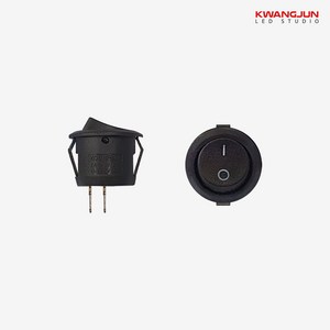 광전 12v 2단 16mm 매립형 시소 원형 락커 블랙 토글스위치, 1개