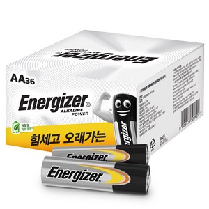 에너자이저 알카라인 기획팩 AA 36입, 36개입, 10개