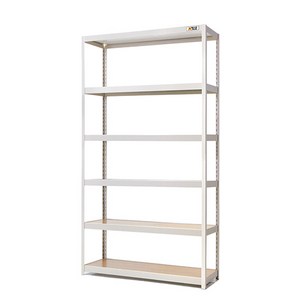 몬스터랙플러스 1200x600x2100 6단 철제 선반 수납장 조립식 앵글, 아이보리