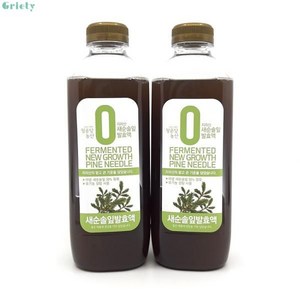 지리산 새순 솔잎 진액 2병/ 솔순 차 솔잎청 발효액 효능 엑기스 효소no, 2개, 900ml, 2개