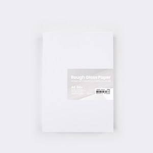 PaperPhant 하이퀄리티 용지 두꺼운 러프그로스지 (Rough Gloss paper), 화이트 210g A4 50매