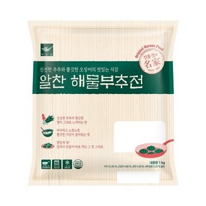 사옹원 알찬 해물부추전1kg(냉동) 한입크기 에어프라이어 해물전, 2개, 1kg