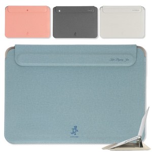 젠틀베어 노트북 파우치 맥북 에어 프로 갤럭시북3 그램 거치대 겸용 파우치, 스모키블루