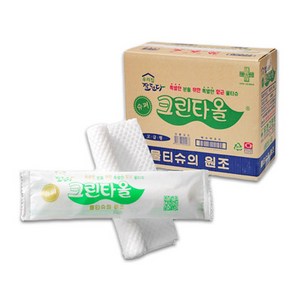 유한 그린텍 / 크린타올 물수건 / 1박스 400개 / 업소용 대용량 / 식당용 일회용 물수건 / 삼정 / 물티슈, 400개입, 1개