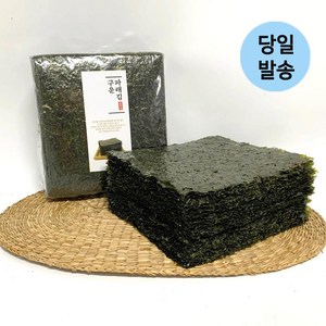 울돌목 무조미 두번 구운 파래김 100매 180g 무조미바삭한김, 180g (100매), 1개