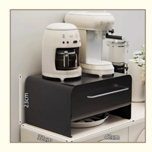 누블랑(NUBLANC) 모던 인테리어 철제수납함 수납정리함 리빙박스 수납함 수납박스 서랍정리함 슬라이딩 보관함 고급 감성, 대형손잡이 수납선반, 블랙, 1개